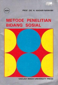 Image of Metode penelitian bidang sosial