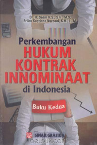 Image of Perkembangan Hukum Kontrak Innominaat di Indonesia Buku Kedua