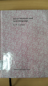 Image of Error Analysis and Interlanguage / S.P.Corder
