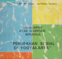Image of Tanggapan Atas Disertasi Berjudul Perubahan Sosial di Yogyakarta