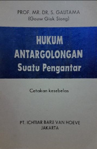 Image of Hukum Antar Golongan: Suatu Pengantar