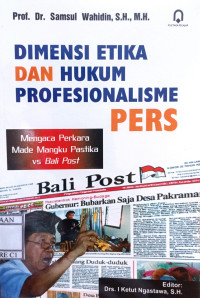 Image of Dimensi Etika dan Hukum Profesionalisme Pers
