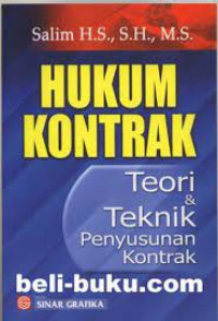 Image of Hukum Kontrak: Teori dan Teknik Penyusunan Kontrak